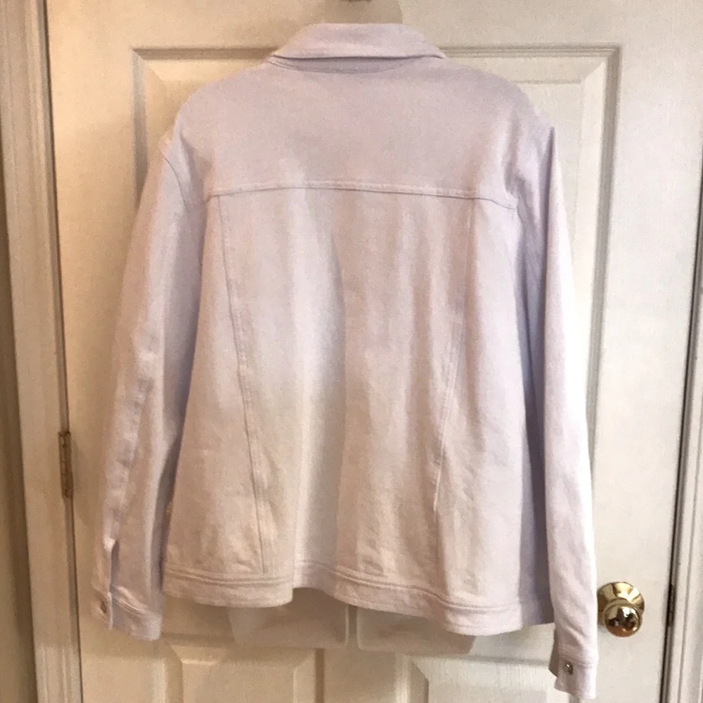 Quaker Factory 1x French Terry white “jean” jacket - Picture 6 of 7